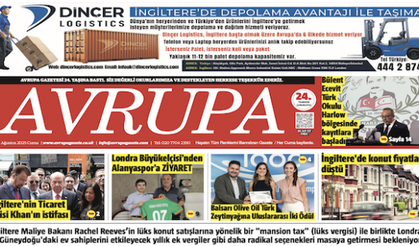 Avrupa Gazete, İngiltere, 22  Ağustos 2025 Baskısı