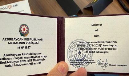KGK Genel Başkanı Dim’e Azerbaycan’dan büyük onur