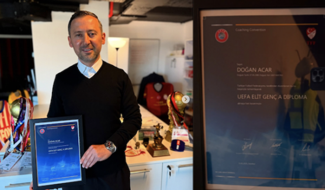 Doğan Acar,  UEFA Elit Genç A diplomasını aldı