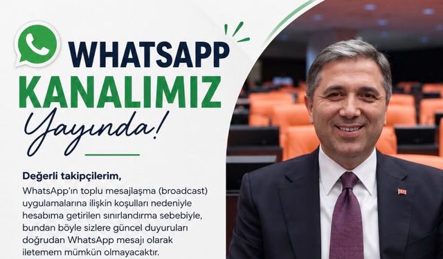 AK Parti Genel Başkan Yardımcısı Sırakaya, WhatsApp Kanalını Duyurdu