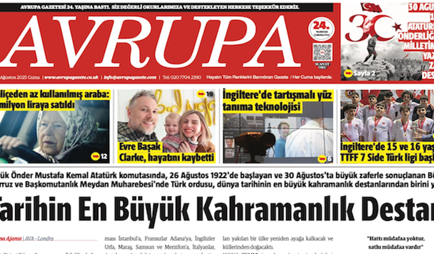 Avrupa Gazete, İngiltere, 29 Ağustos 2025 Baskısı