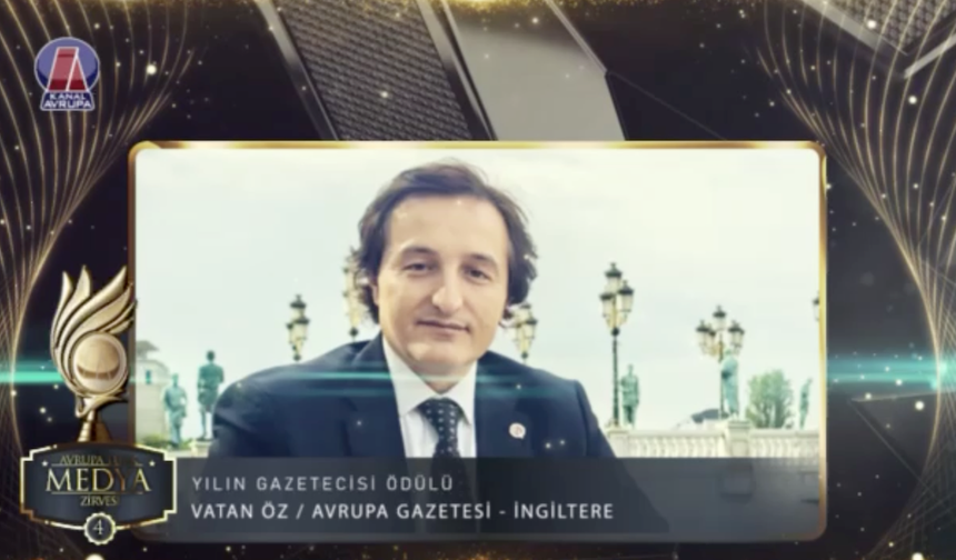 Avrupa’da Yılın Gazetecisi ödülü Vatan Öz’e verildi